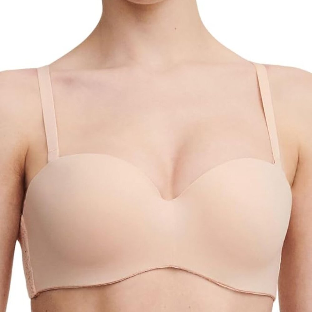 Chantelle Norah Comfort Strapless Convertible Bra - Nude Rose 32G 34DDD NWT
